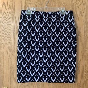 Ann Taylor Petite Geometric Pencil Skirt